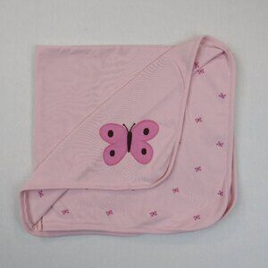 Baby 8 Reversible Baby Girl Blanket Spring Butterflies Cotton Butterfly Appliqué